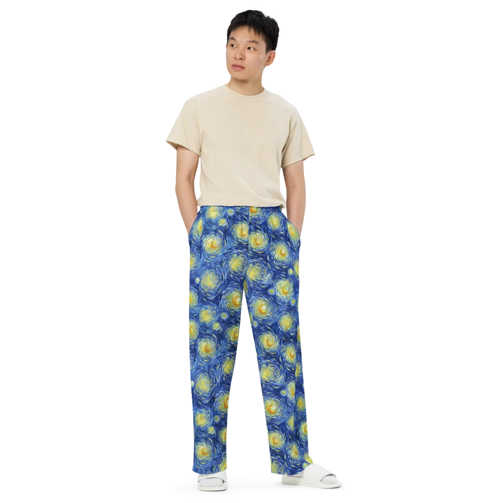 Celestial Whirl on Wide-Leg Pants — Front