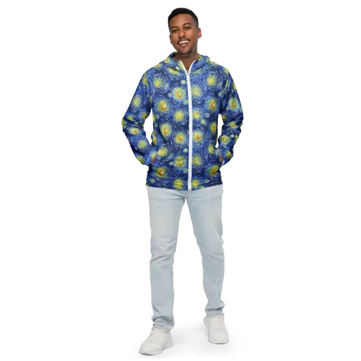 Celestial Whirl on a Men's Windbreaker
