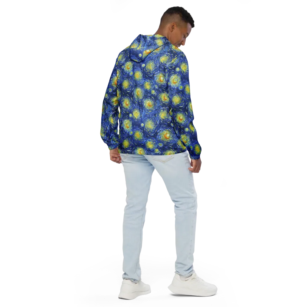 Celestial Whirl on Men's Windbreaker — Back