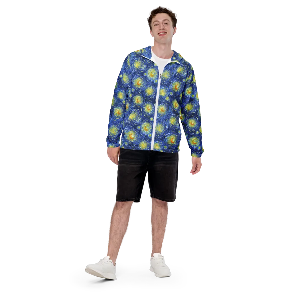 Celestial Whirl on Men's Windbreaker — Front