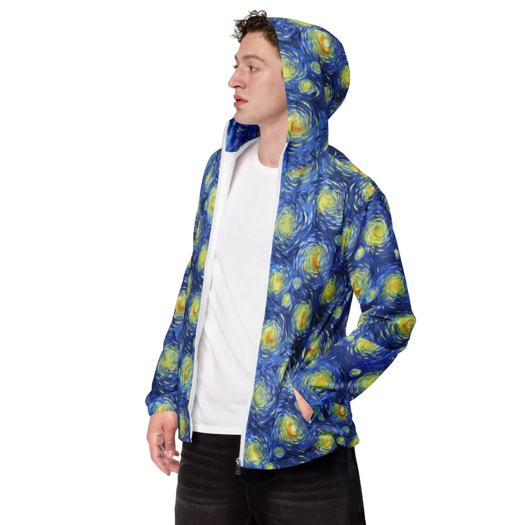 Celestial Whirl on Men's Windbreaker — Left Front