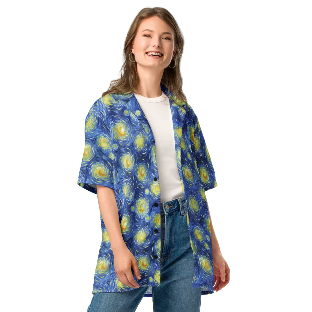 Celestial Whirl on Button Shirt — Front