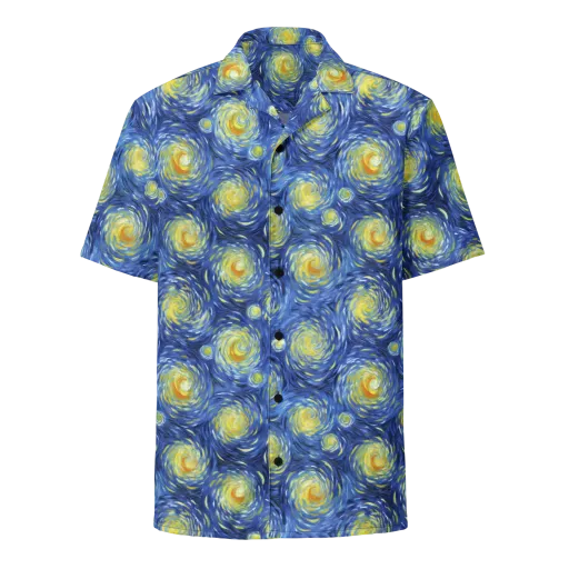 Celestial Whirl on a Button Shirt