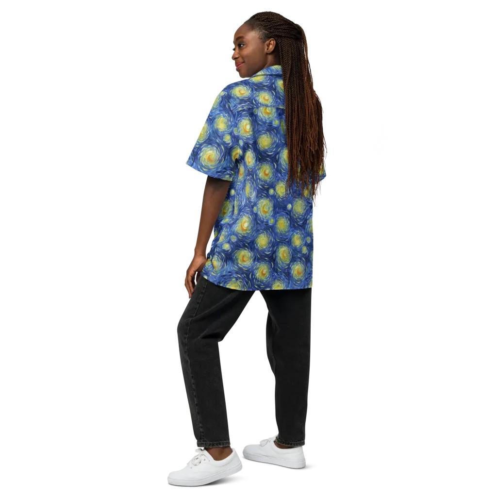 Celestial Whirl on Button Shirt — Back
