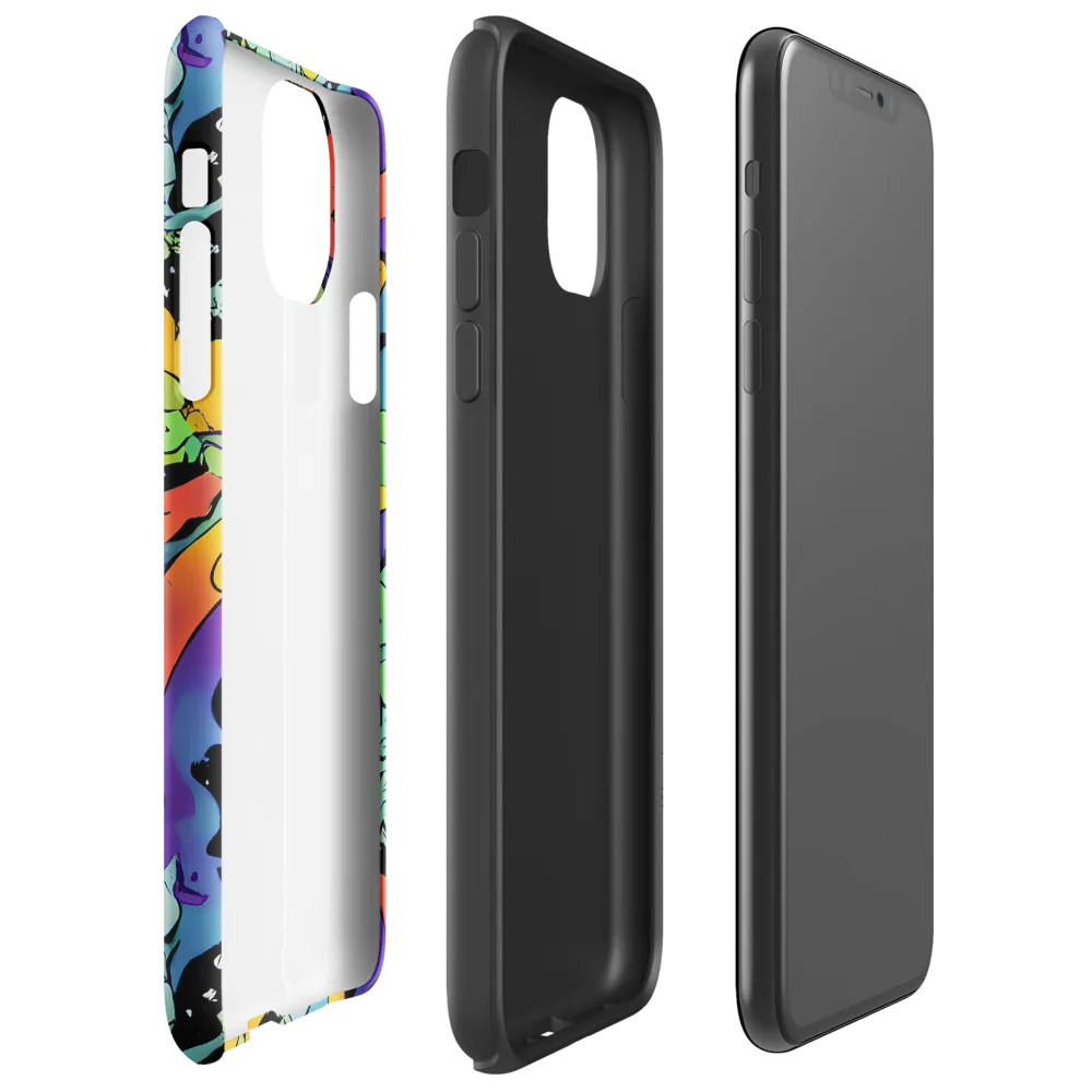 Neon Creature Carnival on Tough Case for iPhone® — Right