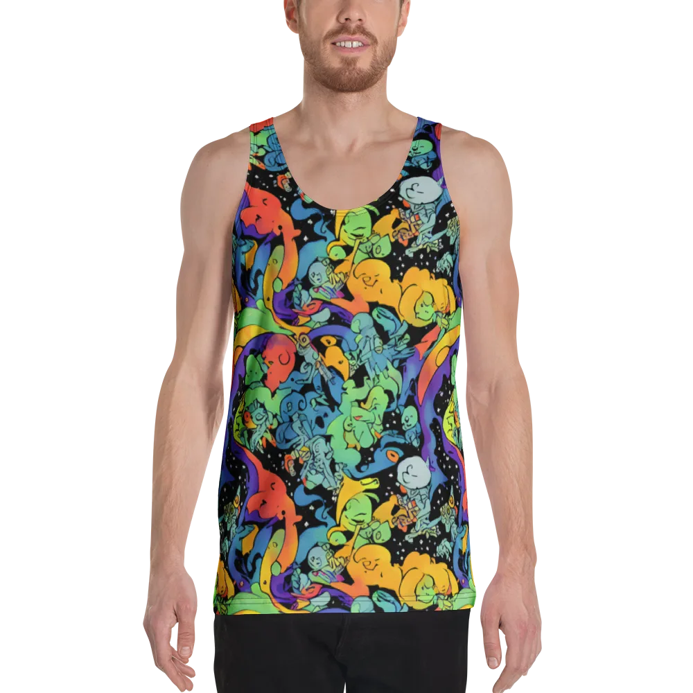 Neon Creature Carnival on Men's Tank Top — Front