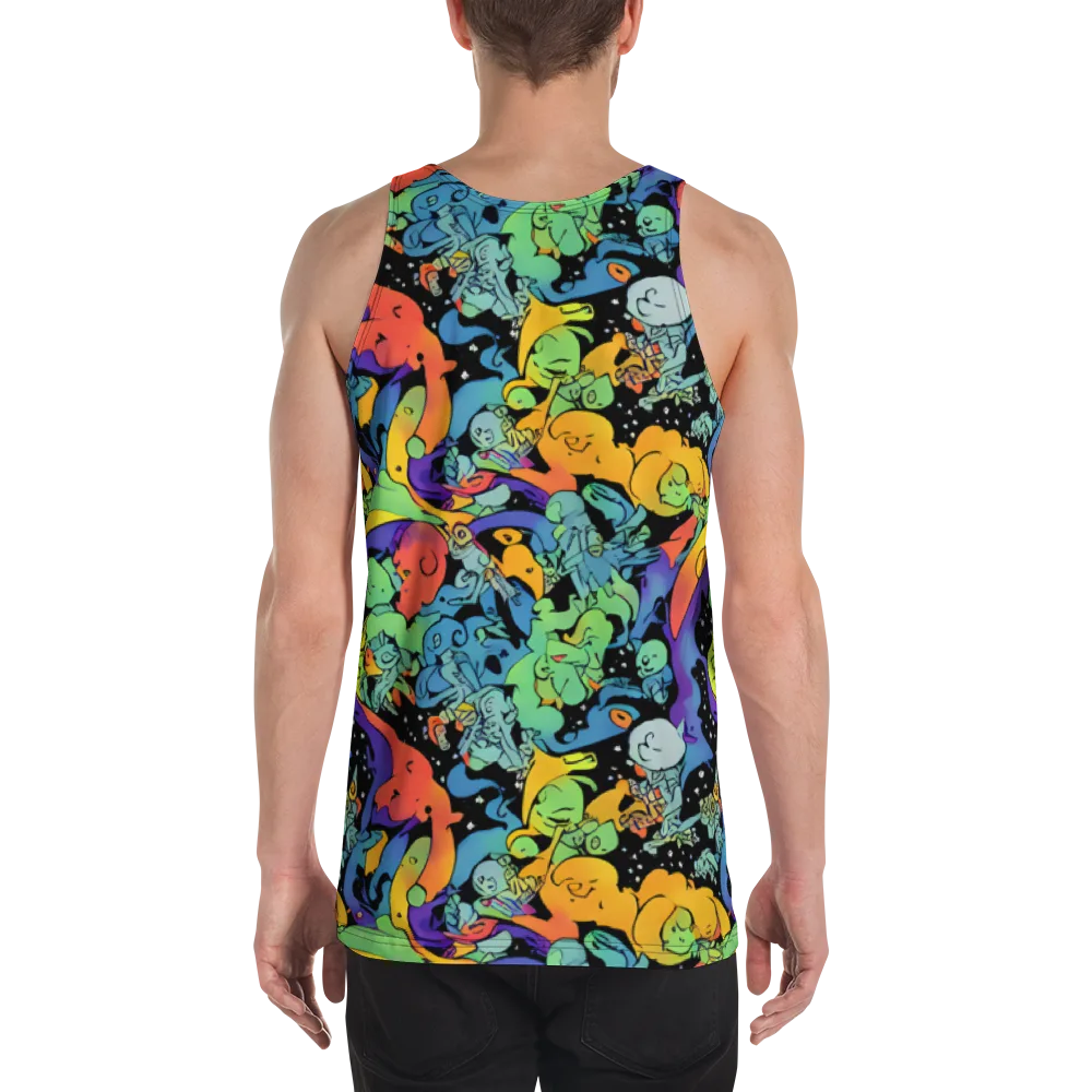 Neon Creature Carnival on Men's Tank Top — Back