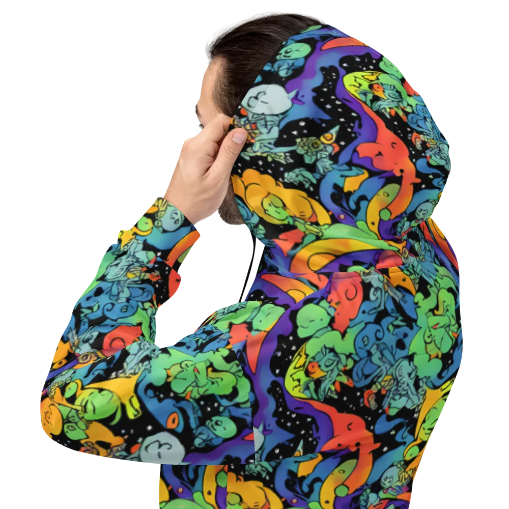 Neon Creature Carnival on Hoodie — Back