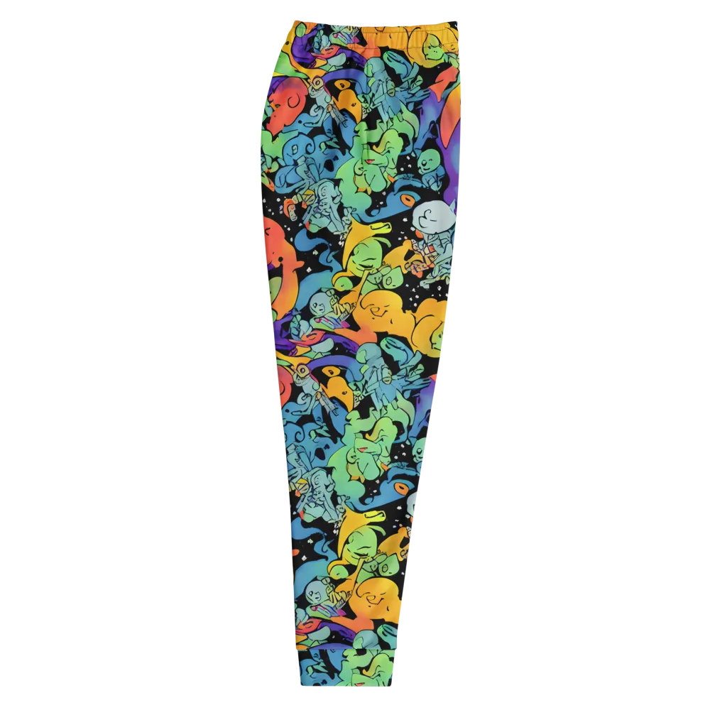 Neon Creature Carnival on Men's Joggers — Right