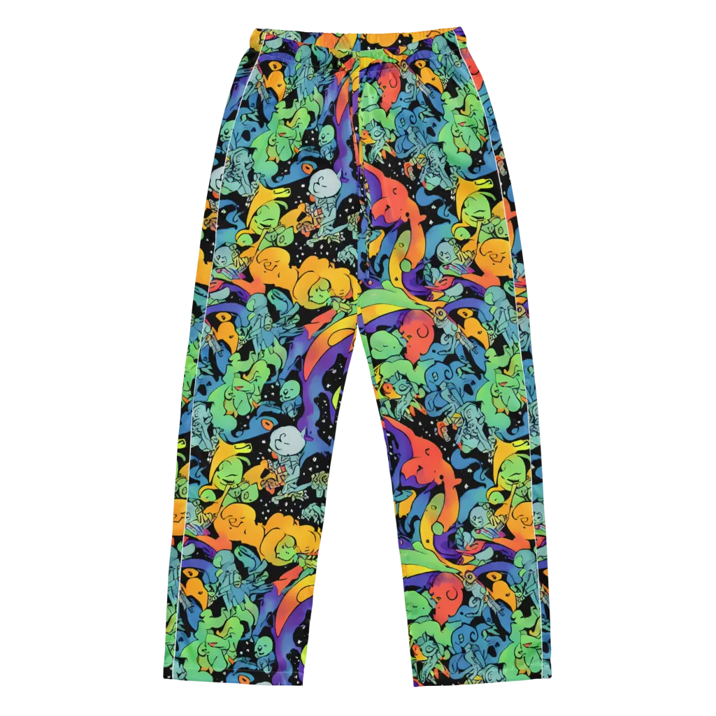 Neon Creature Carnival on Women's Pajama Pants — Front