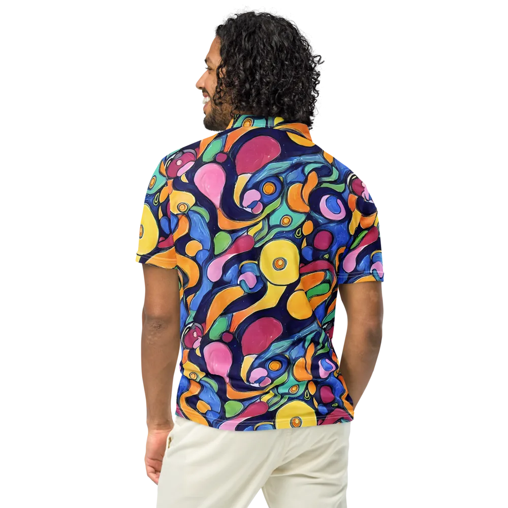 Neon Kelp on Men's Slim Fit Polo Shirt — Back