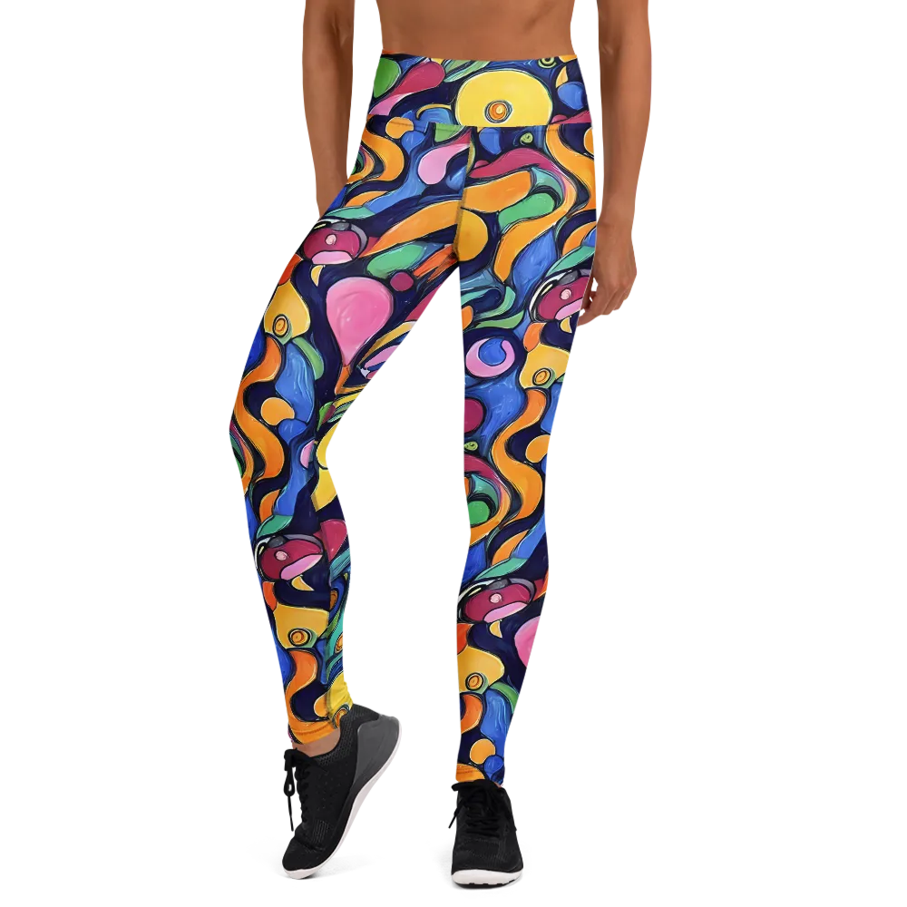 Neon Kelp on Yoga Leggings — Front