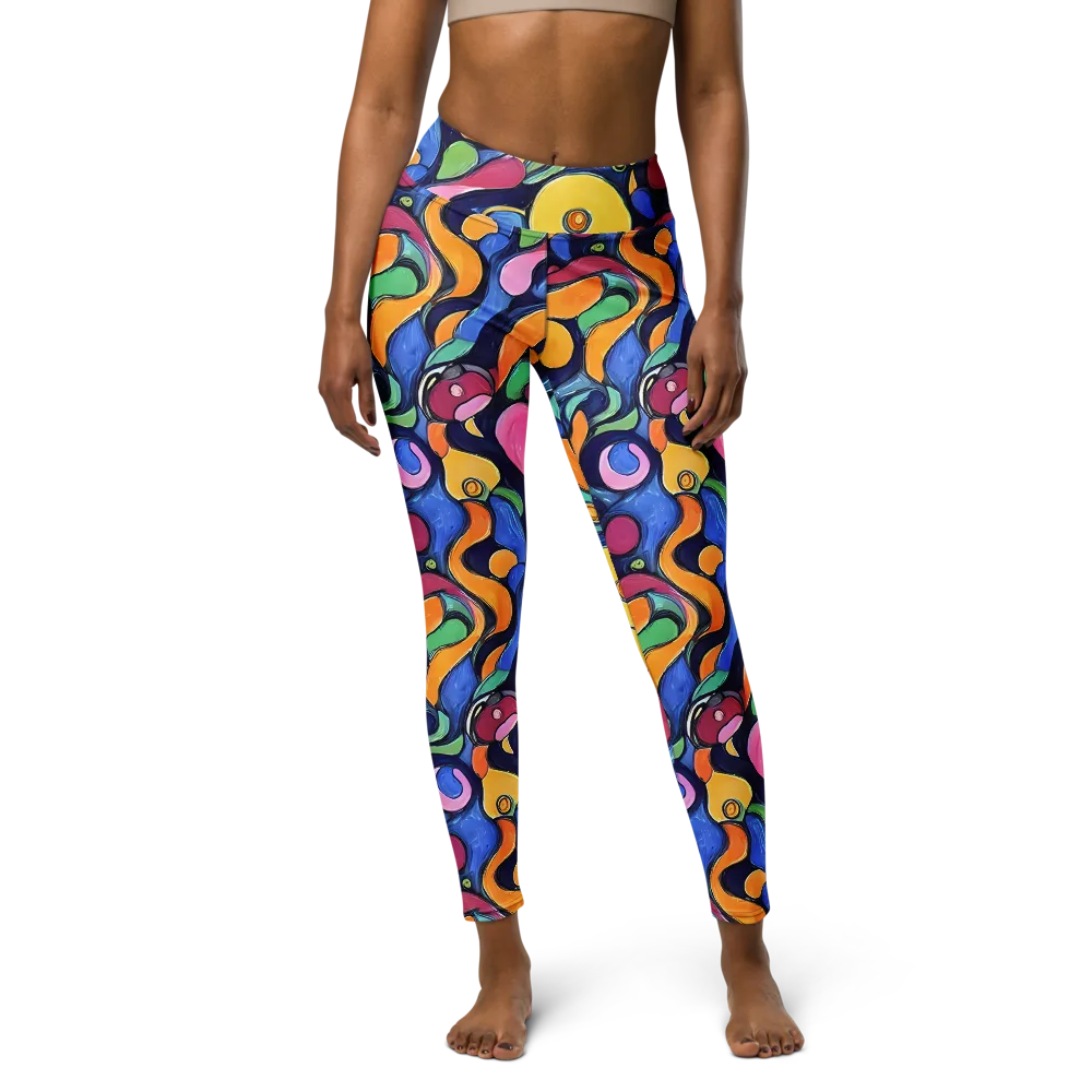 Neon Kelp on Yoga Leggings — Front