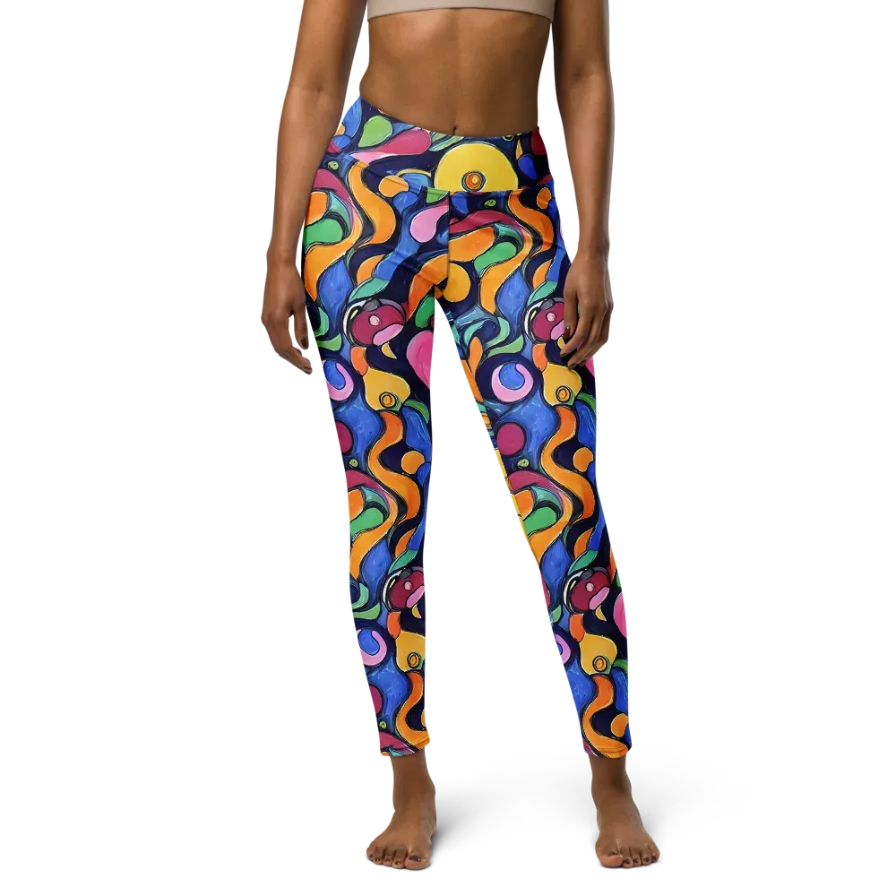 Neon Kelp on Yoga Leggings — Front