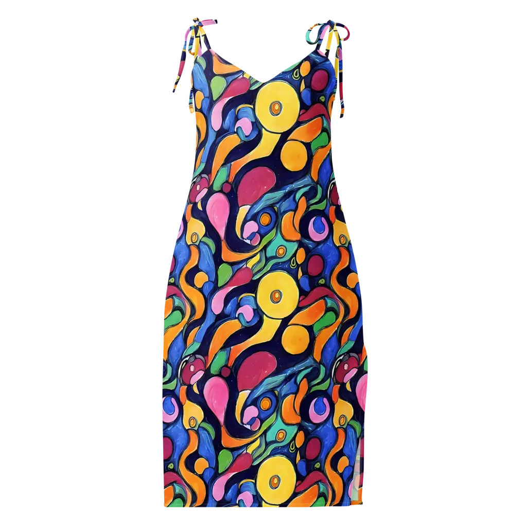 Neon Kelp on Slip Dress — Front