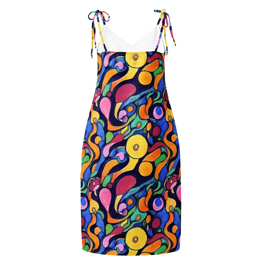 Neon Kelp on Slip Dress — Back