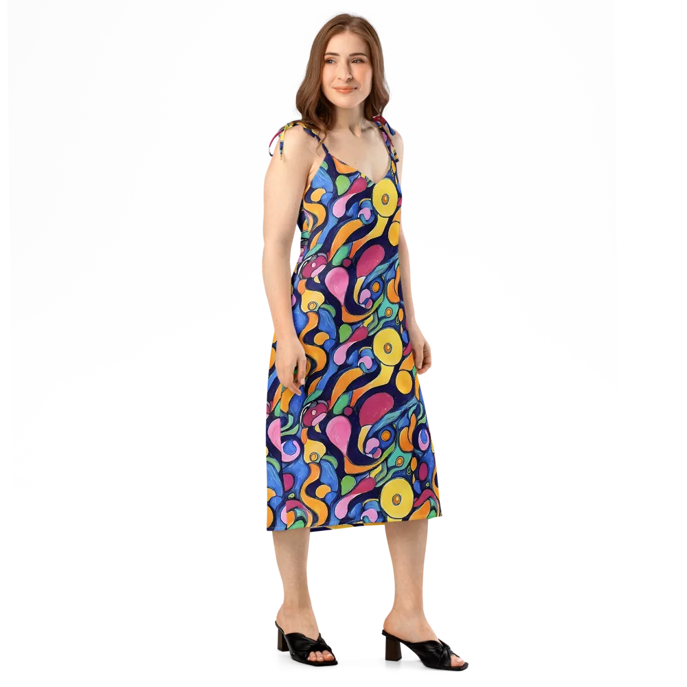 Neon Kelp on Slip Dress — Right Front