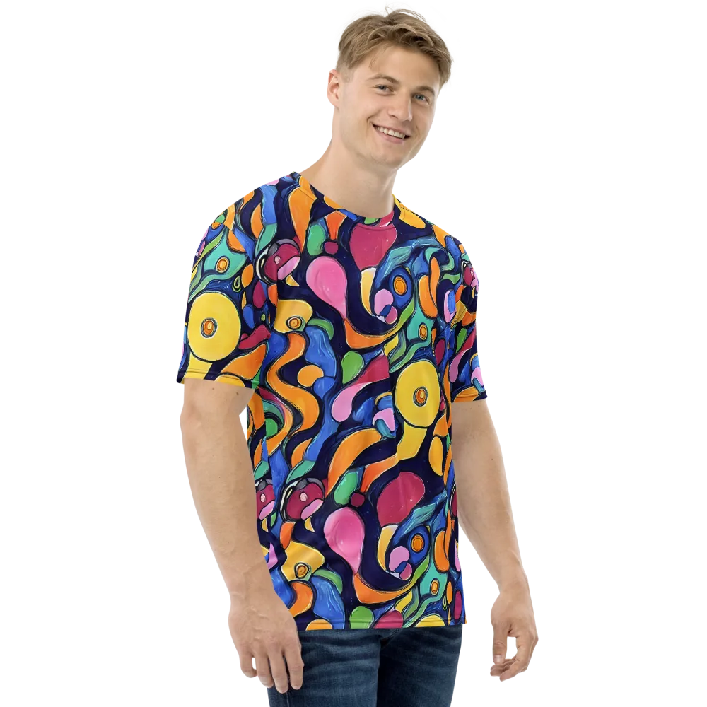 Neon Kelp on Men's Crew Neck T-Shirt — Right
