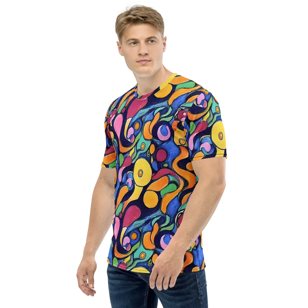 Neon Kelp on Men's Crew Neck T-Shirt — Left