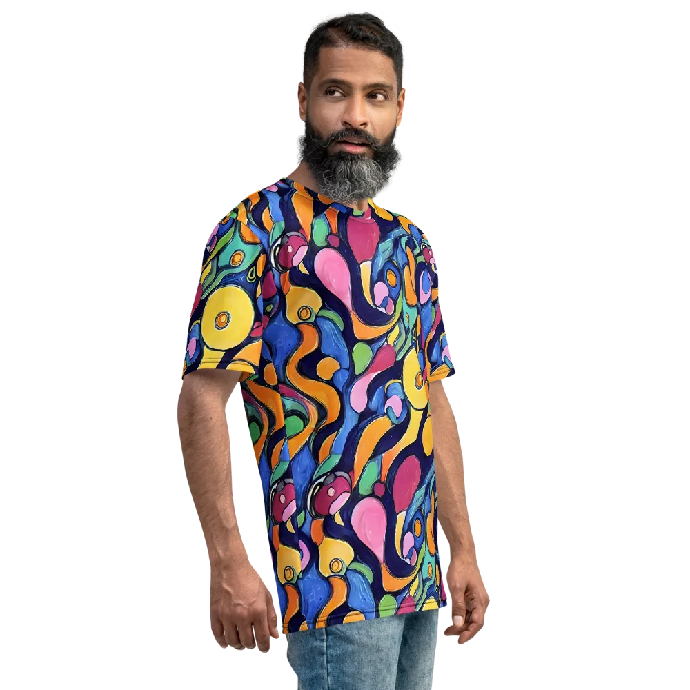 Neon Kelp on Men's Crew Neck T-Shirt — Right