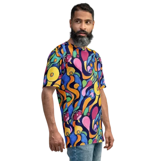Neon Kelp on a Men's Crew Neck T-Shirt