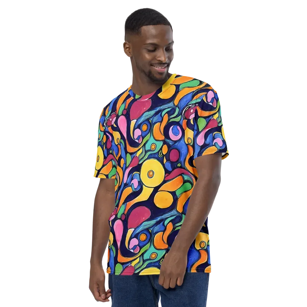 Neon Kelp on Men's Crew Neck T-Shirt — Left