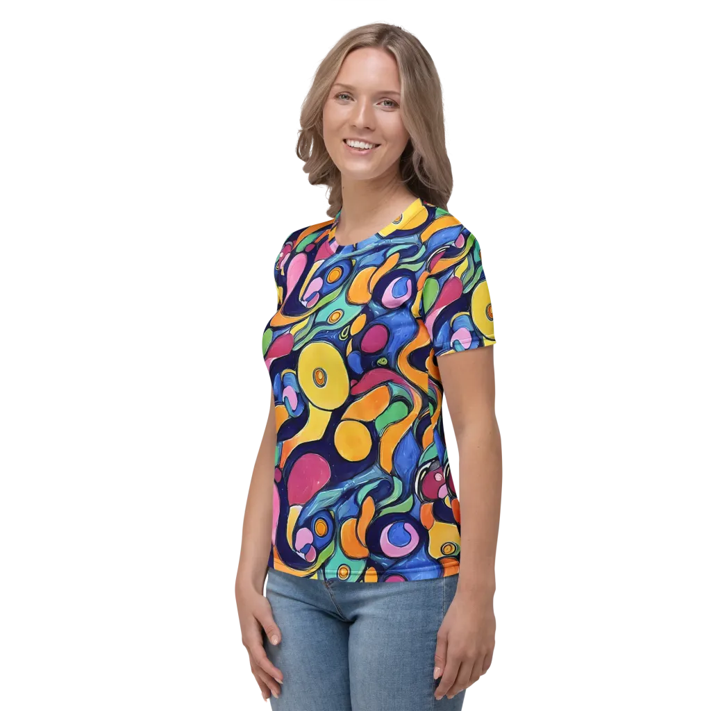 Neon Kelp on Women's Crew Neck T-Shirt — Left