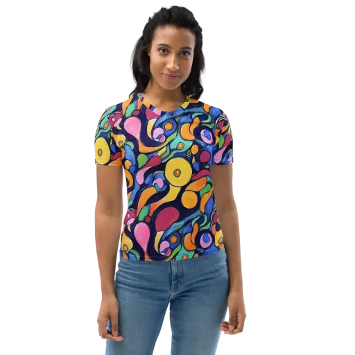 Neon Kelp on a Women's Crew Neck T-Shirt