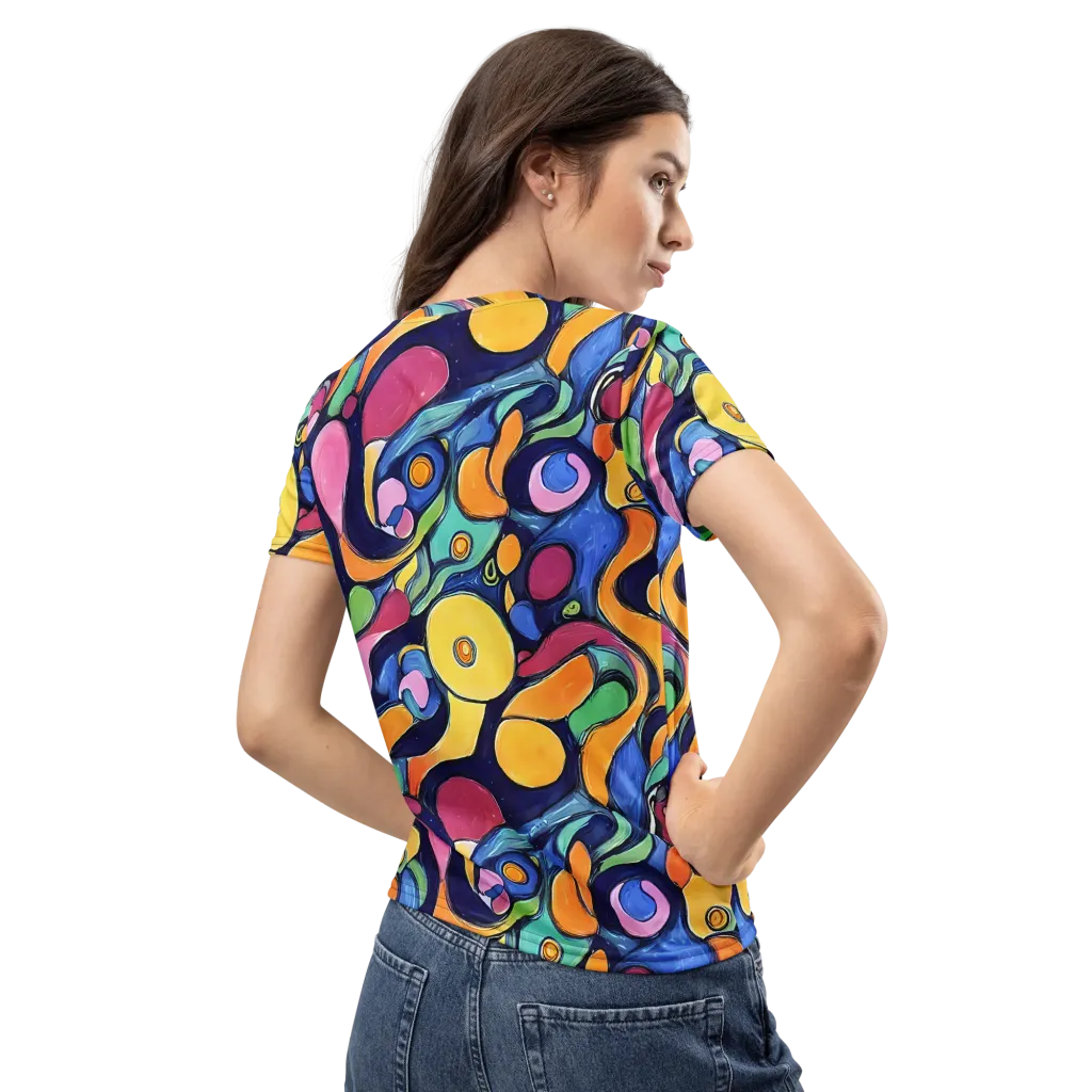 Neon Kelp on Women's Crew Neck T-Shirt — Back