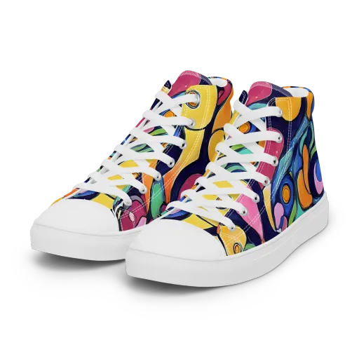 Neon Kelp on a Women's High Top Canvas Shoes