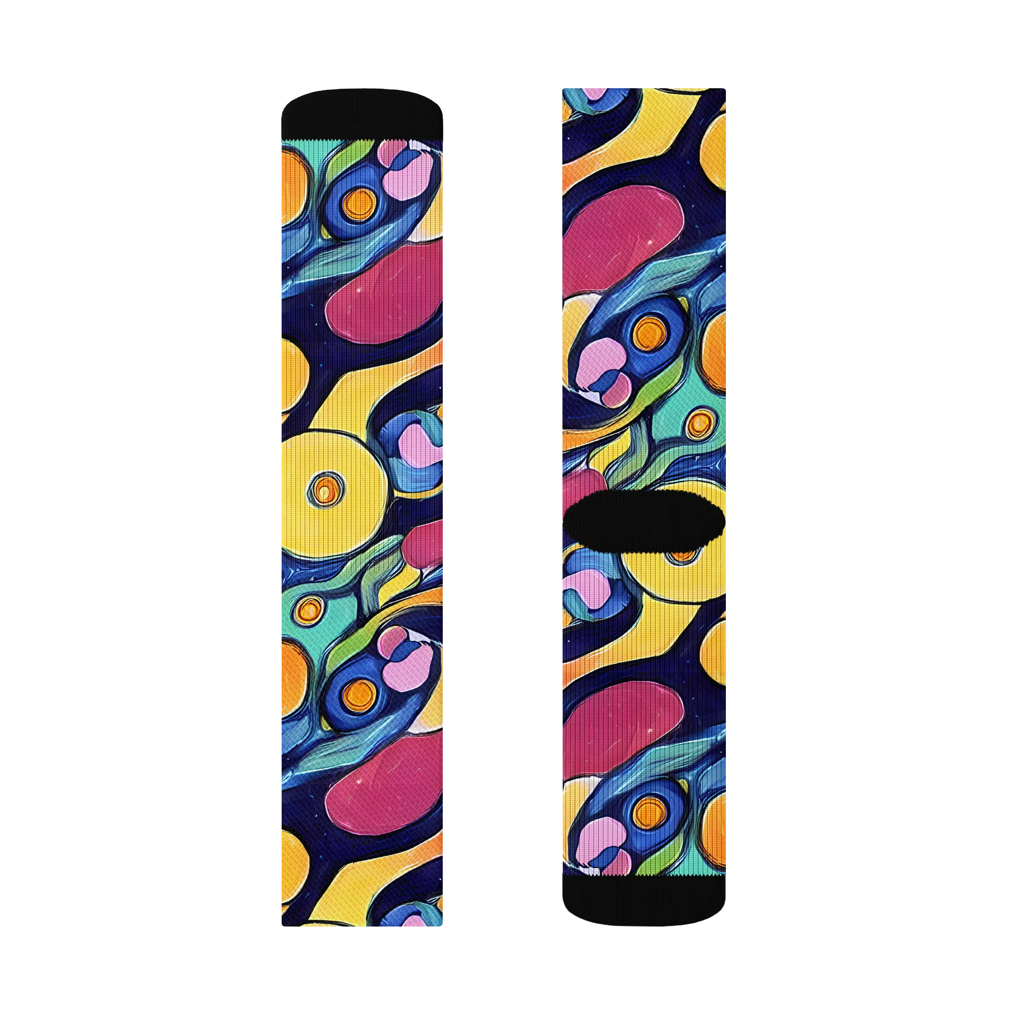 Neon Kelp on Socks — Left Sock
