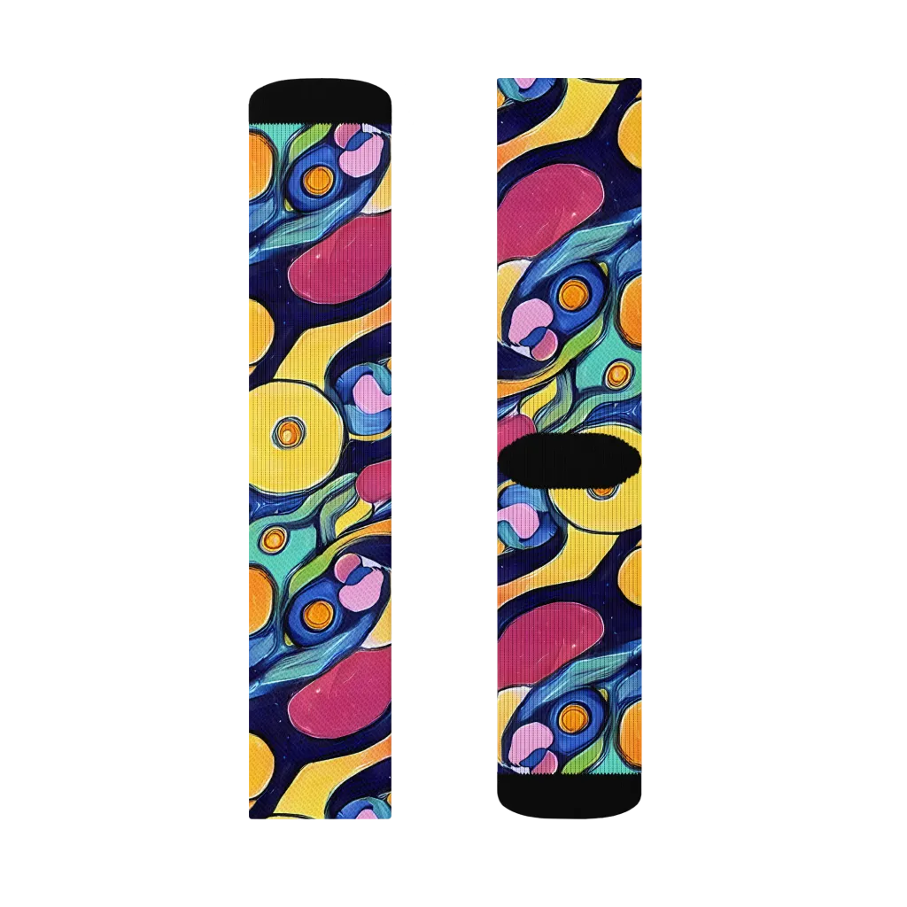 Neon Kelp on Socks — Right Sock