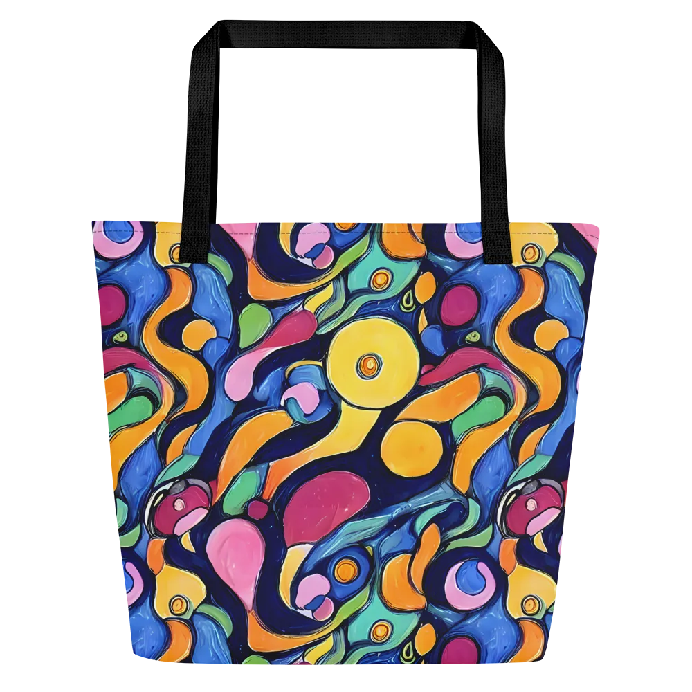 Neon Kelp on Large Tote Bag W/ Pocket — Front