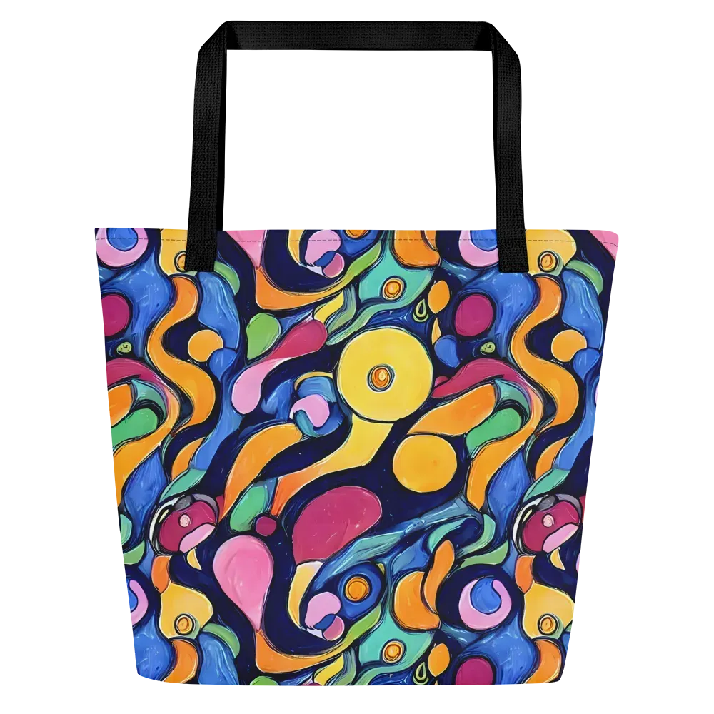 Neon Kelp on Large Tote Bag W/ Pocket — Front