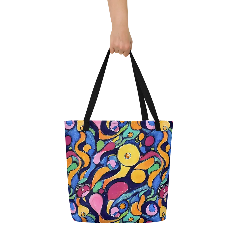 Neon Kelp on Large Tote Bag W/ Pocket — Front