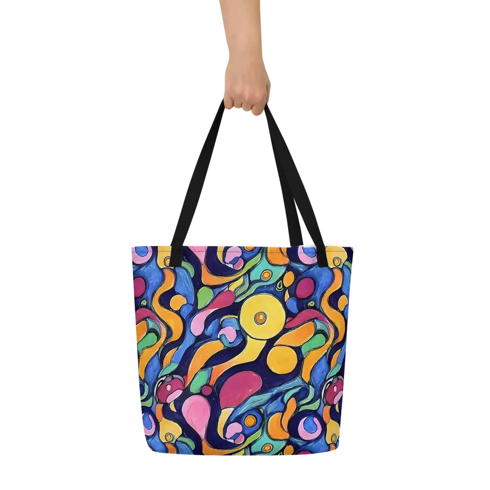 Neon Kelp on Large Tote Bag W/ Pocket — Front