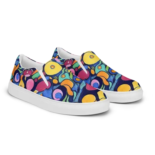 Neon Kelp on a Women's Slip-On Canvas Shoes