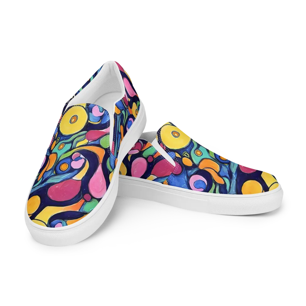 Neon Kelp on Women's Slip-On Canvas Shoes — Left Front