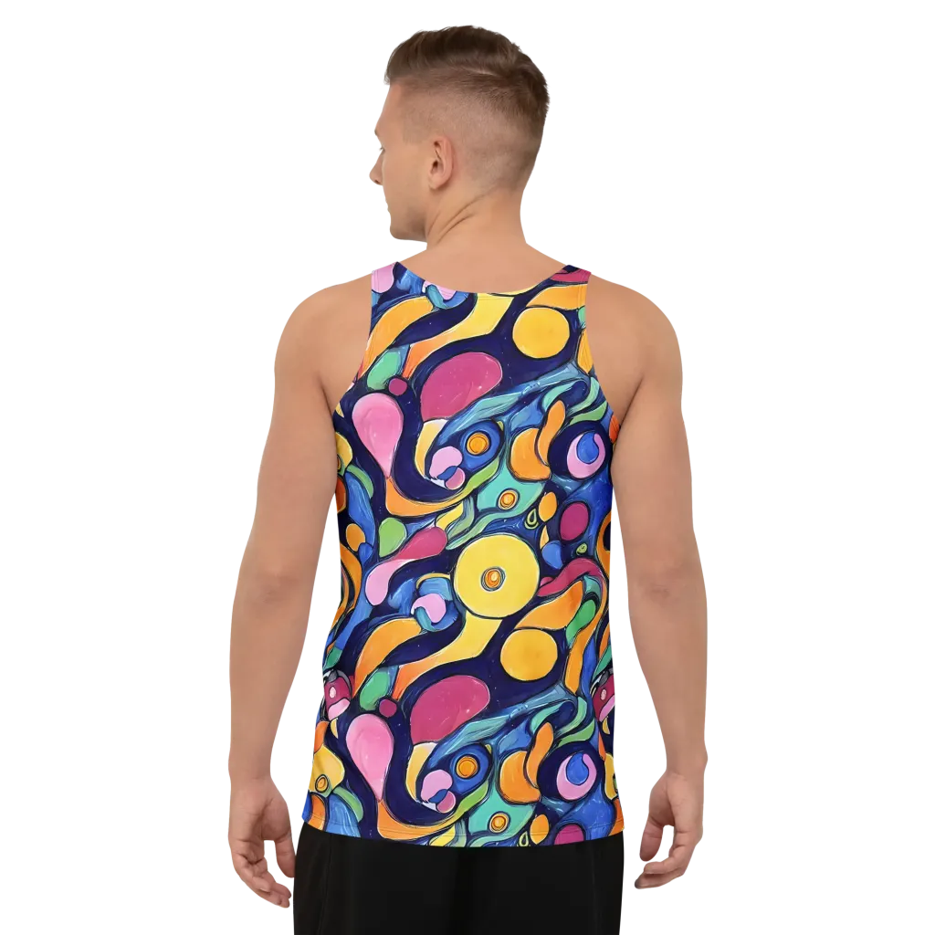 Neon Kelp on Men's Tank Top — Back
