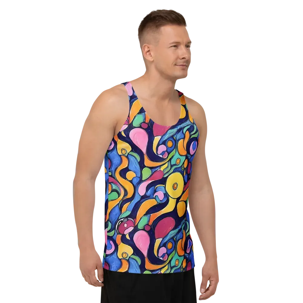 Neon Kelp on Men's Tank Top — Right Front