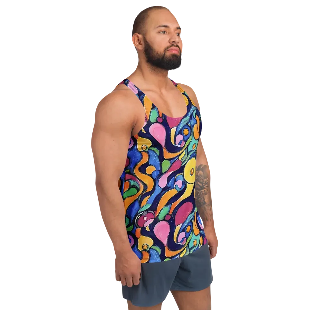 Neon Kelp on Men's Tank Top — Right Front