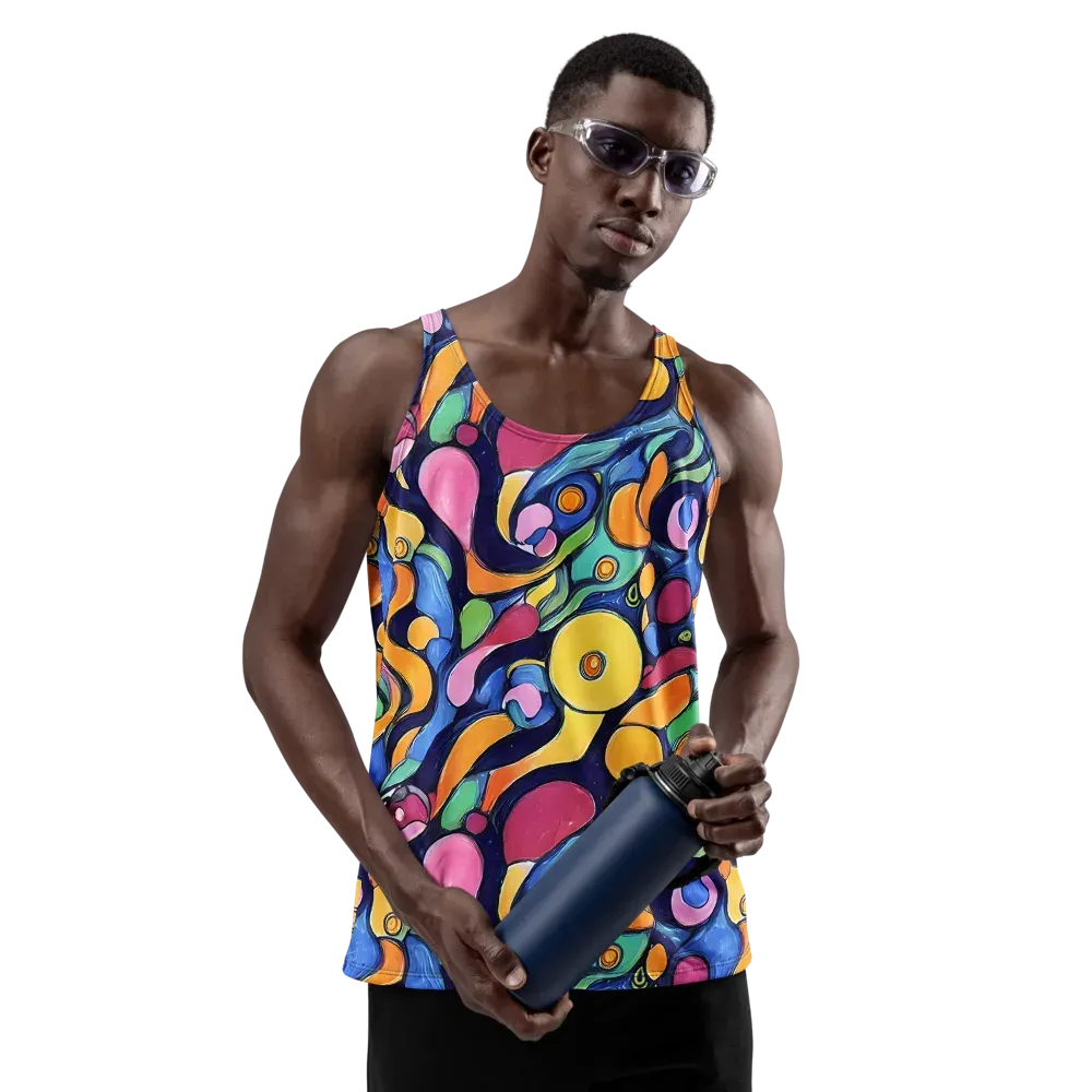 Neon Kelp on Men's Tank Top — Front