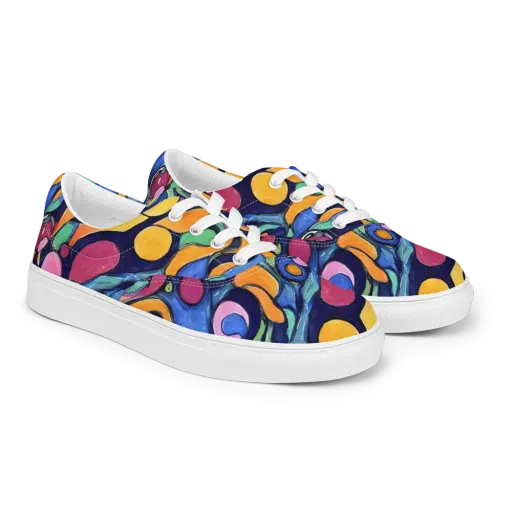 Neon Kelp on a Men's Lace-Up Canvas Shoes