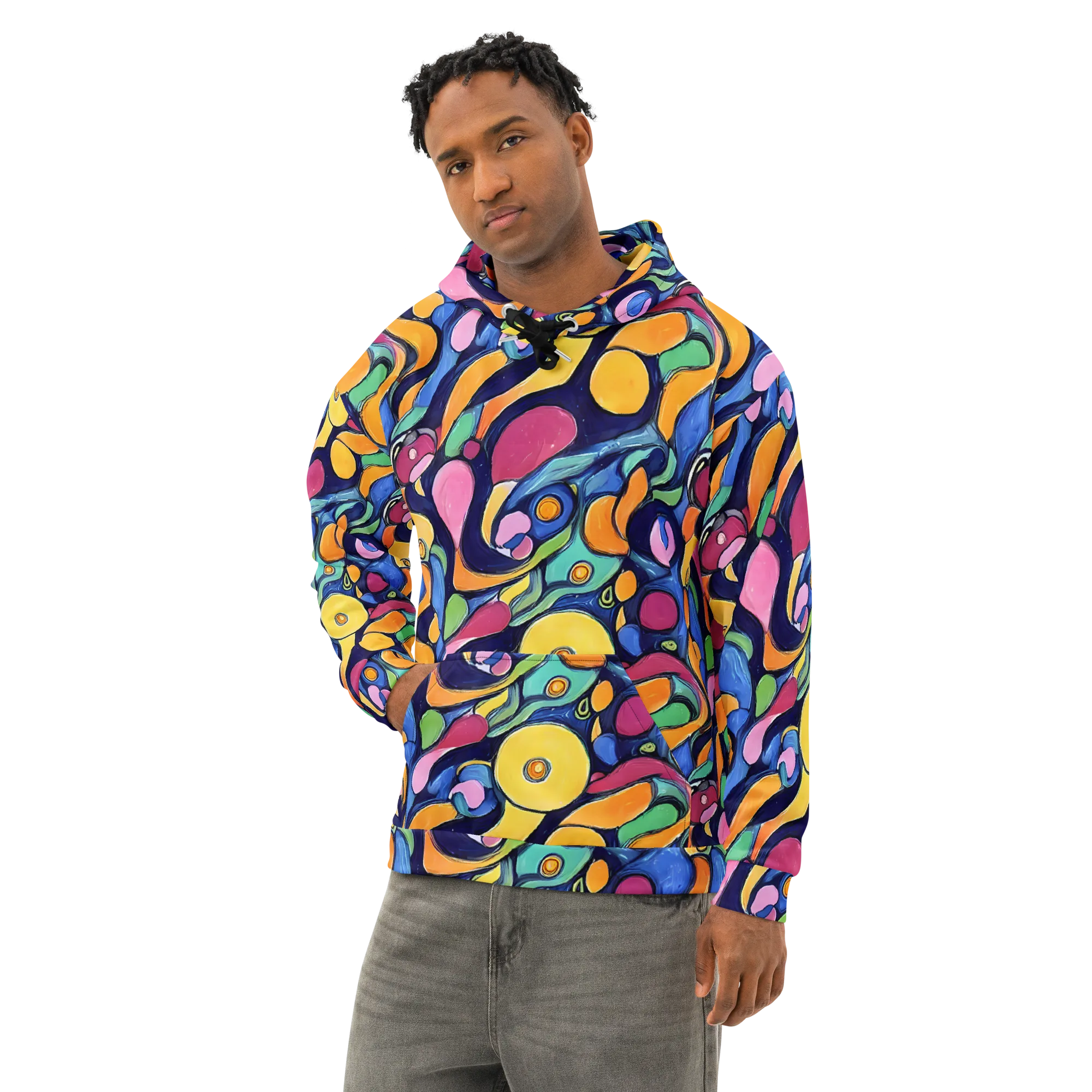 Neon Kelp on Cotton Hoodie — Left Front