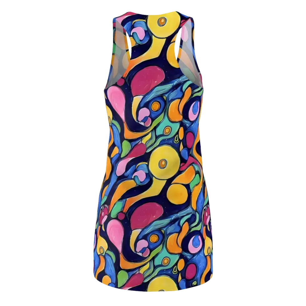 Neon Kelp on Racerback Dress — Back