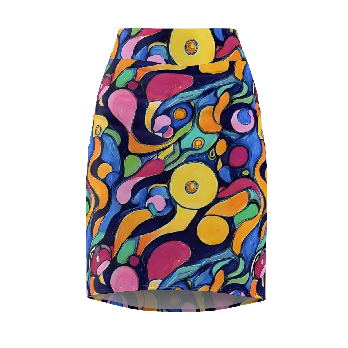 Neon Kelp on Pencil Skirt — Front