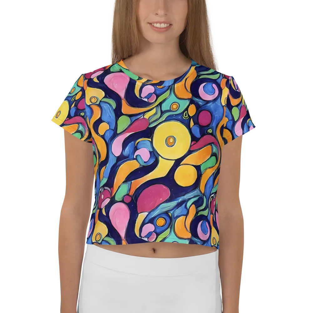 Neon Kelp on Crop Tee — Front