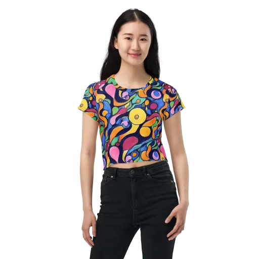 Neon Kelp on a Crop Tee