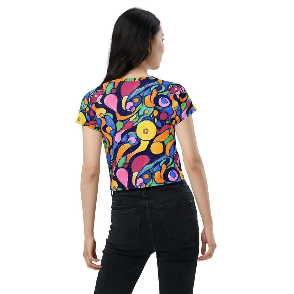 Neon Kelp on Crop Tee — Back