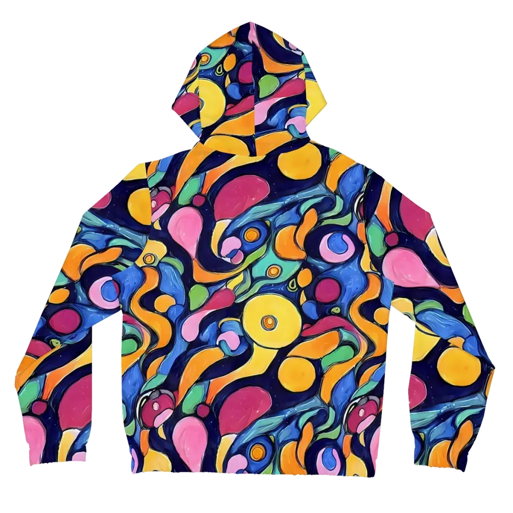 Neon Kelp on Women's Full-Zip Hoodie — Back